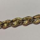 Monet Vintage Signed  Gold Tone Metal Bracelet Photo 2