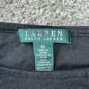 Krass&co LRL Lauren Jeans  Shirt Womens Medium Grey 3/4 Sleeve Trim Soft Round Neck Top Photo 1