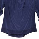 L'Agence  Sz XS Monroe Off Shoulder Silk Blouse Blue Ruffle Pullover 4677CD1 Top Photo 5