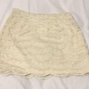 Lace Mini Skirt in Cream Size XS Photo 0