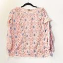 True Craft  size med pink boho ruffle blouse top Photo 1