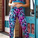 Lucky and Blessed  Leopard Multi-Color leggings size Small workout activewear pants Photo 2