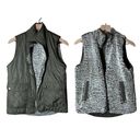 Thread and Supply  Green Sherpa Quilted Reversible Vest Size Small Photo 1