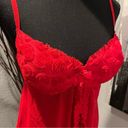 XOXO 🍒 RED ROSE BABYDOLL LINGERIE CAMISOLE TOP SIZE LARGE 🍒 Photo 2