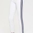 MOTHER Denim White Blue Striped The Looker Ankle Jeans 29 Photo 1