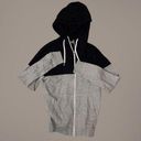 Divided  Full Zip Colorblock Hoodie Gray Black Medium Photo 0