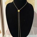 Vintage Gold Adjustable Slider Compass Drop Lariat Necklace Photo 0