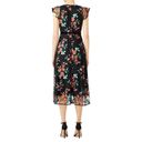 Hunter Bell Rent the runway sz 4  black floral lace multi color midi dress tulle Photo 1