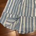 Harper  Sleeveless Striped Chambray Button Up Top Extra Small Photo 5