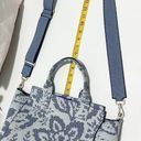 Rothy's Rothy’s The Handbag Jardin Blue Floral Print Texture Crossbody Shoulder Bag Tote Photo 7