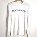 DKNY  jeans ribbed cotton crew neck ladies pullover sweater size large Photo 0