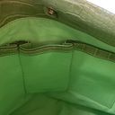 Liz Claiborne  Purse Lime Green Heritage Fabric Faux‎ Croc Shoulder Bag Photo 4