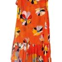 CAbi  Orange Polka & Floral Wrap Skirt  Size XS Photo 1