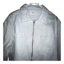 Mango  MNG Pocketed Denim Jacket Full Zip Women Size Medium White Collared Casual Photo 2