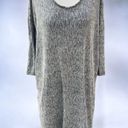 J.Jill  PURE JILL GRAY BLACK LINEN BLEND TSHIRT DRESS OVERSIZED TOP SMALL TALL Photo 6