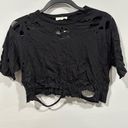 Necessary Clothing  Distressed Crop Top Size Small Photo 0