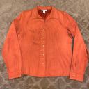 Dress Barn  button shirt with shoulder pads, orange Photo 4