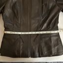 Antonio Melani  Luxury 100% Genuine Brown Leather Jacket Women’s sz Small zip-up Photo 9