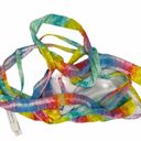 Bleu Rod Beattie  Bikini Top Size 40D Swim Rainbow Tie Dye Beach Large Bust NWT Photo 4