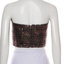 Michelle Mason NWT  Sequin Sparkly Crop Top Going Out Party Tube Rose Gold Black Photo 3