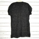 Ruff Hewn  Grey Ribbed Knit Short Sleeve Mini V Neck Sweater Dress Large Photo 1