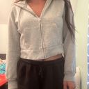 Brandy Melville Cropped Zip Up Photo 3