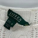 Polo Lauren  Ralph Lauren fisher cableknit white sweater 3/4 sleeve size medium Photo 4