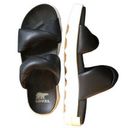 Sorel Viibe Puff Platform Sandal Slide Size 11 Black Summer Comfort Slip On Photo 0