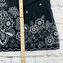 The Loft Ann‎ Taylor Shirt Women Small Black White Floral Sleeveless Collared Blouse Photo 5