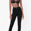 ZARA  High Waist Skinny Vintage Jeans Black Size 8 Stretch Denim Photo 9