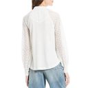 Free People White Emroidered Waffle Knit Crochet Mixed Media Sweetest Thing Top Photo 6