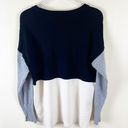 DKNY Neutral Colorblock Sweater Size Large Photo 1