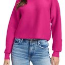 Good American  balloon sleeve cropped magenta sweater Photo 5