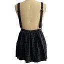 Hot Topic  Suspender Black & Gray Plaid Pleated Mini Skirt ~ Women's Size LARGE Photo 3