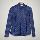 J. McLaughlin Billie Jacket Womens Small Blue Ripple Weave Active Gym Weekend Photo 1