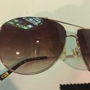 Ted Baker  Gold Floral Brown Lense Aviator Sunglasses w/Case B611 58 13 140MM Photo 8