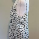 Cinq à Sept  Esther Floral Ruffle Hem Sleeveless Silk Top Ivory/navy Size Medium Photo 7