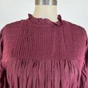 Something Navy  Maroon Lace Peplum Blouse NWT Small Photo 2