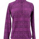 Eastern Mountain Sports EMS  Bright Purple Pullover Fleece Jacket Top Snap Neck S Photo 0