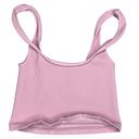 Free People HAPPINESS RUNS SQUARE NECK CROP TOP TANK PINK M L Photo 3