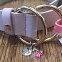 Juicy Couture NWT Blush Pink Signature Logo Cherry Charm Leather Belt M/L Photo 1