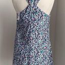 Loft  Blue Bird Print Swing Dress Size Medium NEW Photo 5