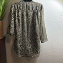 Wishful park #353  sheer animal printed adjustable sleeve top size small Photo 8