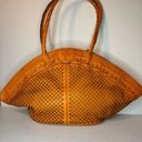 Patricia Nash Perforated Leather Trope Dome Tote Sun Yellow casual classic chic Photo 2