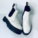 Dr. Martens 2976 Quad Platform Leather Chelsea Ankle Boots in White Photo 0