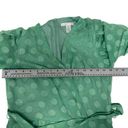 London Times  Green with Dot Fabric  Fit and Flare  Matching Belt SS Dress Size 6 Photo 6