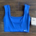 Nike Crop Bikini Top Essential Swimsuit Women's Pacific Blue Bikini Top Size Medium NEW Photo 0