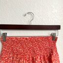 Aerie  Women’s Shorts Orange Peach Smocked Waist Ditzy Floral Casual Size Small Photo 4