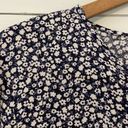 Chris & Carol  Bell Sleeve Navy Floral Blouse.  Size Medium. EUC Photo 2