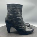 Taryn Rose  Boots Taryn by Black Textured Patent Leather Heeled Ankle US Size 7 Photo 0